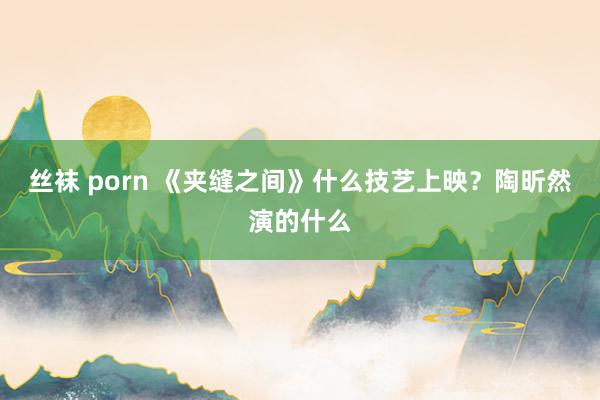 丝袜 porn 《夹缝之间》什么技艺上映？陶昕然演的什么