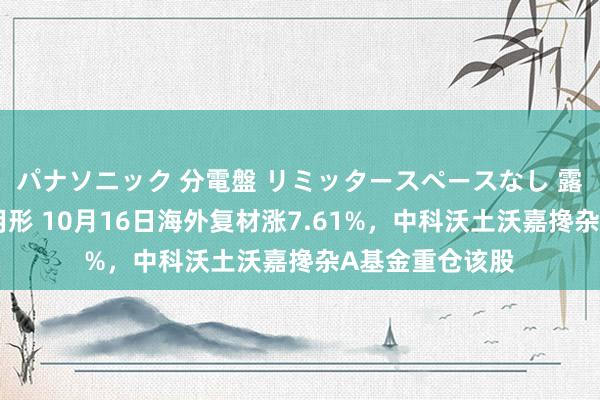 パナソニック 分電盤 リミッタースペースなし 露出・半埋込両用形 10月16日海外复材涨7.61%，中科沃土沃嘉搀杂A基金重仓该股