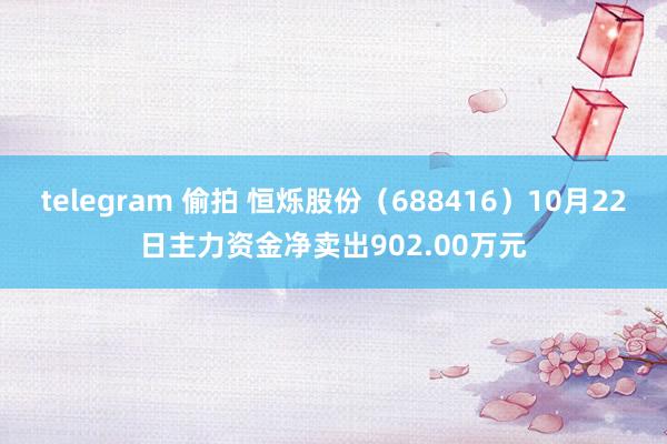 telegram 偷拍 恒烁股份（688416）10月22日主力资金净卖出902.00万元