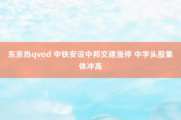 东京热qvod 中铁安设中邦交建涨停 中字头股集体冲高