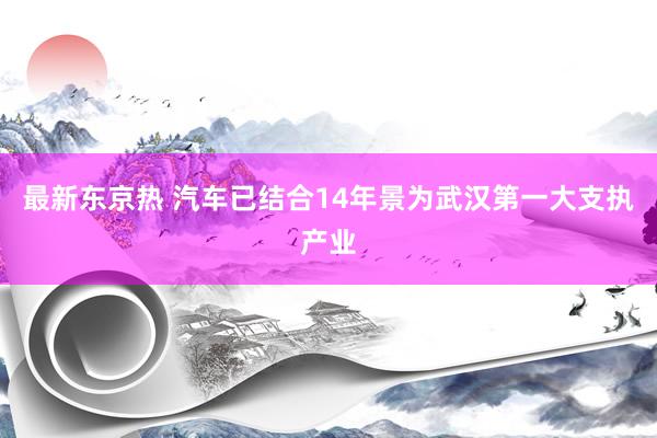 最新东京热 汽车已结合14年景为武汉第一大支执产业