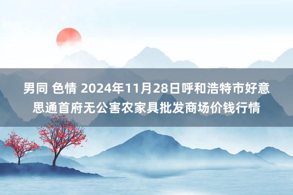 男同 色情 2024年11月28日呼和浩特市好意思通首府无公害农家具批发商场价钱行情