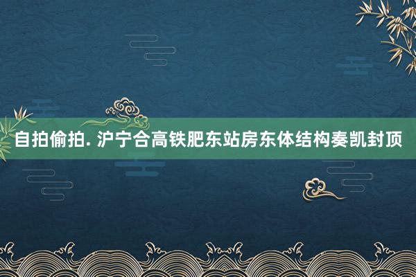 自拍偷拍. 沪宁合高铁肥东站房东体结构奏凯封顶