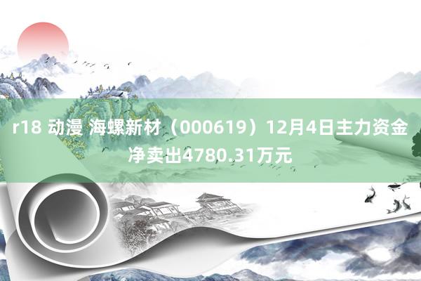 r18 动漫 海螺新材（000619）12月4日主力资金净卖出4780.31万元