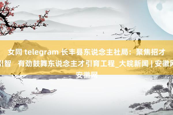 女同 telegram 长丰县东说念主社局：聚焦招才引智   有劲鼓舞东说念主才引育工程_大皖新闻 | 安徽网