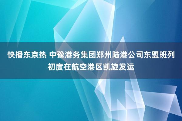 快播东京热 中豫港务集团郑州陆港公司东盟班列初度在航空港区凯旋发运