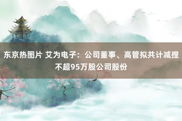 东京热图片 艾为电子：公司董事、高管拟共计减捏不超95万股公司股份